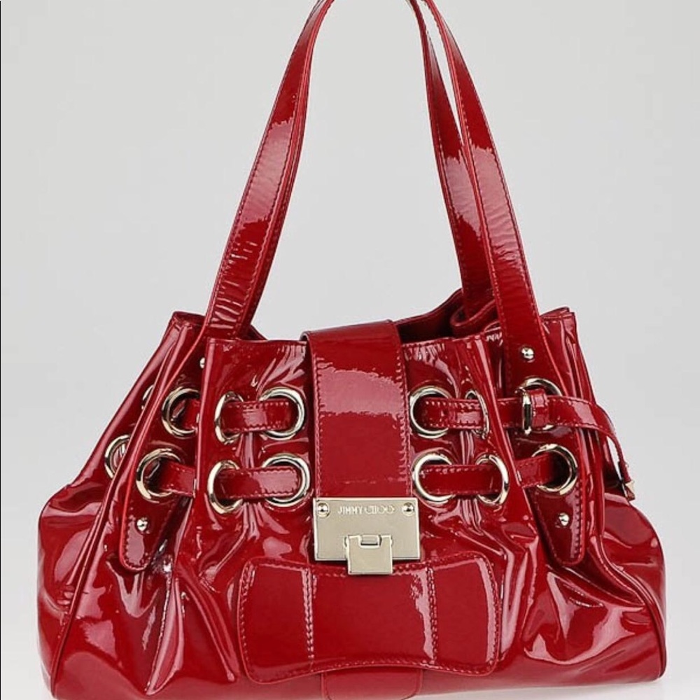 Jimmy Choo Riki Bag Red Leather